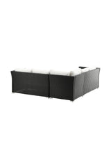 Outdoor Set Haiti aus schwarzem Geflecht mit weißen Kissen von Venture Home – Bild 5