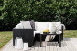 Outdoor Set Kuba aus schwarzem Geflecht mit weißen Kissen von Venture Home – Bild 25