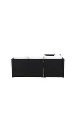 Outdoor Set Kuba aus schwarzem Geflecht mit weißen Kissen von Venture Home – Bild 7