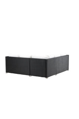 Outdoor Set Kuba aus schwarzem Geflecht mit weißen Kissen von Venture Home – Bild 8