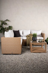 Outdoor Set Vamos aus Kunststoffgeflecht mit Kissen in Nature/Sand von Venture Home – Bild 16