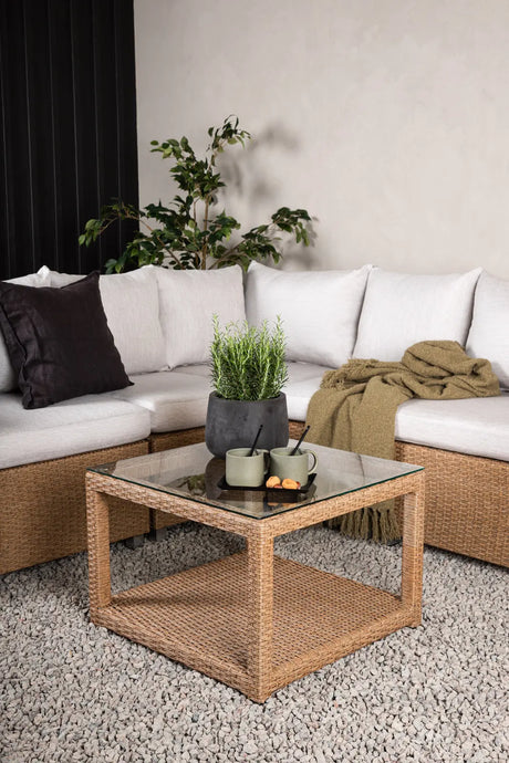Outdoor Set Vamos aus Kunststoffgeflecht mit Kissen in Nature/Sand von Venture Home – Bild 18