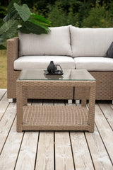 Outdoor Set Vamos aus Kunststoffgeflecht mit Kissen in Nature/Sand von Venture Home – Bild 20