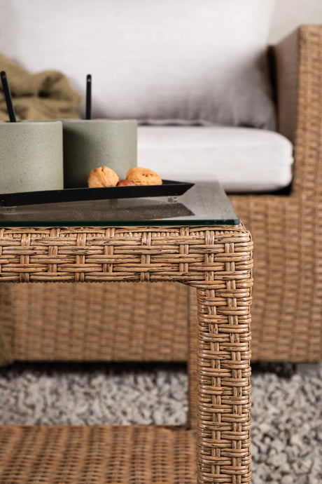 Outdoor Set Vamos aus Kunststoffgeflecht mit Kissen in Nature/Sand von Venture Home – Bild 23