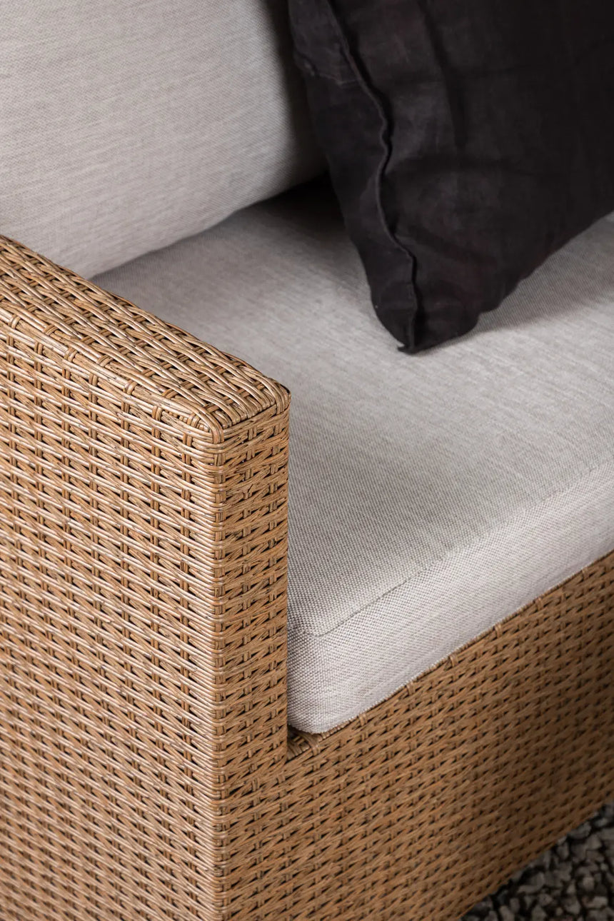 Outdoor Set Vamos aus Kunststoffgeflecht mit Kissen in Nature/Sand von Venture Home – Bild 24