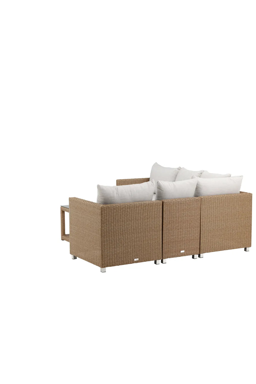 Outdoor Set Vamos aus Kunststoffgeflecht mit Kissen in Nature/Sand von Venture Home – Bild 6