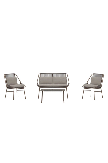 Outdoor Set Zakynthos in Braun, inkl. Kissen von Venture Home – Bild 1