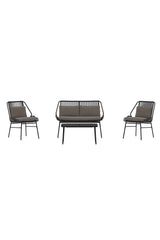 Outdoor Sitzgruppe-Set Zakynthos in Schwarz/Braun von Venture Home – Bild 1