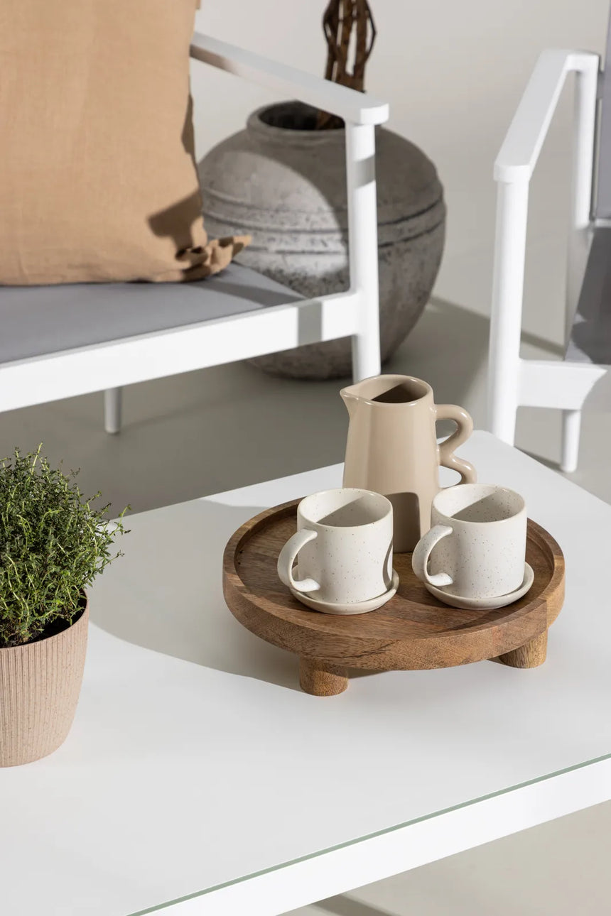 Outdoor Sitzgruppen-Set Break aus Aluminium und Textilene in Weiss und Grau von Venture Home – Bild 15
