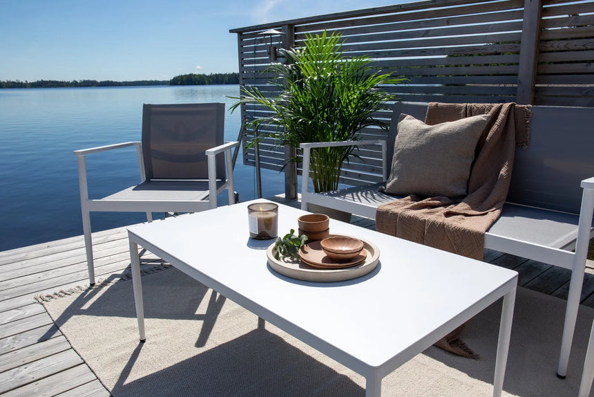 Outdoor Sitzgruppen-Set Break aus Aluminium und Textilene in Weiss und Grau von Venture Home – Bild 46