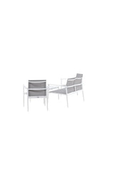 Outdoor Sitzgruppen-Set Break aus Aluminium und Textilene in Weiss und Grau von Venture Home – Bild 5