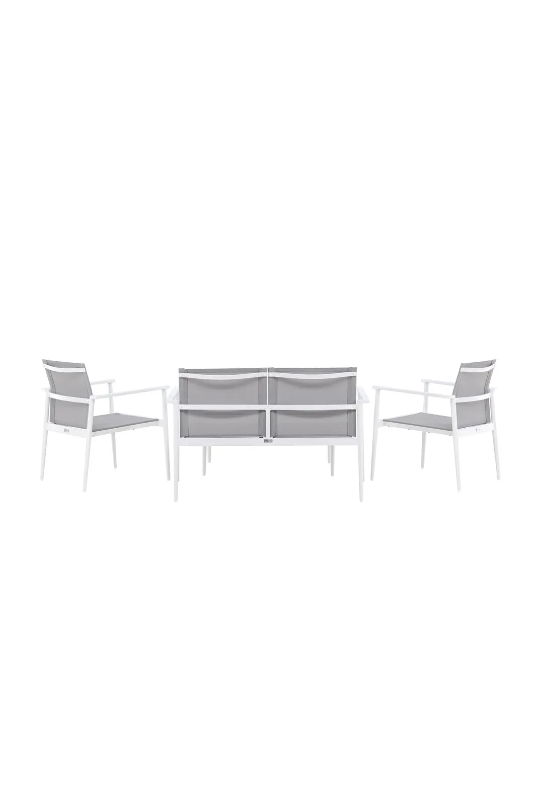 Outdoor Sitzgruppen-Set Break aus Aluminium und Textilene in Weiss und Grau von Venture Home – Bild 7