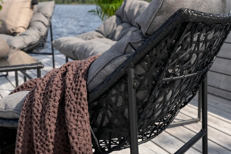 Outdoor Sofa-Set Tina aus Stahl mit Glas Tischplatte in Schwarz/Grau von Venture Home – Bild 31