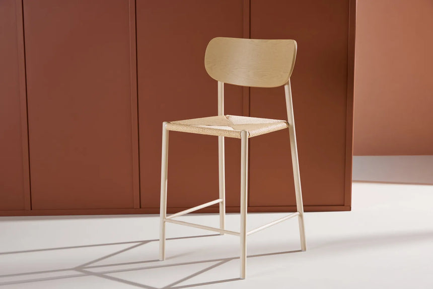 Polly Barstuhl Rückenlehne Whitewash / Nature Rope von Venture Home – Produktbild 3