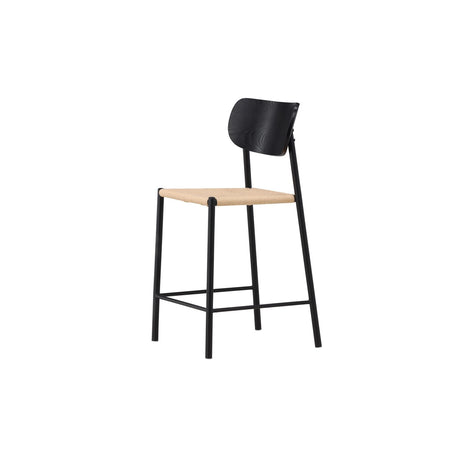Polly Barstuhl mit Rückenlehne Schwarz / Natürliche Seil von Venture Home – Produktbild 6