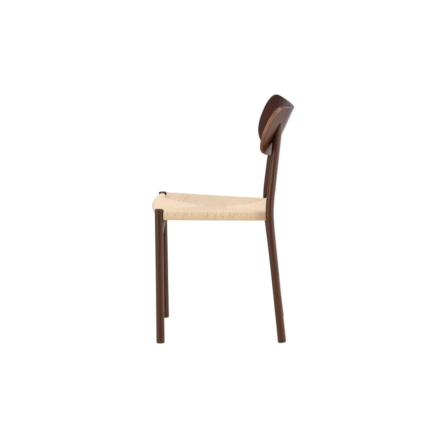Polly Esszimmerstuhl Metall+Sperrholz Mocca Lackierung / Beige Seil 88x42x55 cm von Venture Home – Produktbild 10