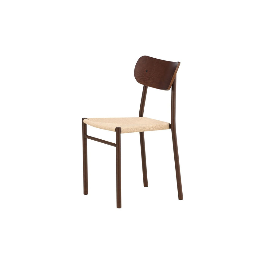 Polly Esszimmerstuhl Metall+Sperrholz Mocca Lackierung / Beige Seil 88x42x55 cm von Venture Home – Produktbild 9