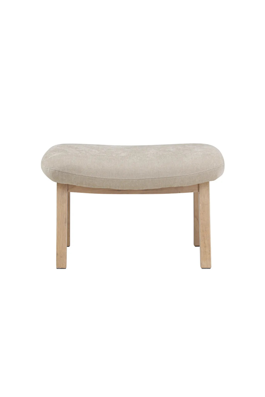 Pouf Rile aus Gummiholz in tünchenfarbenem Beige von Venture Home – Bild 4