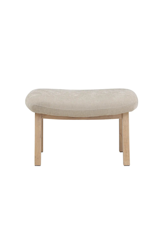 Pouf Rile aus Gummiholz in tünchenfarbenem Beige von Venture Home – Bild 4