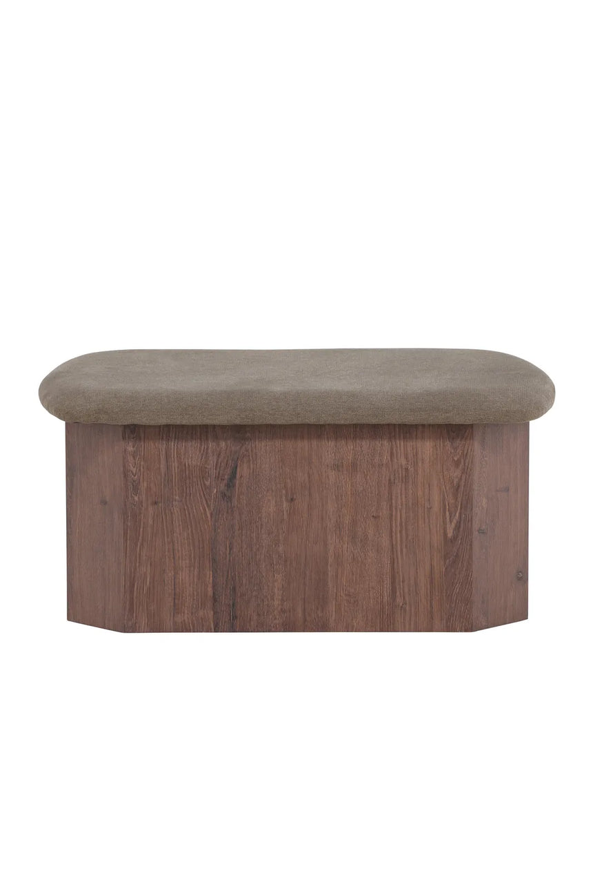 Pouf Todd mokkafarbend von Venture Home – Bild 1