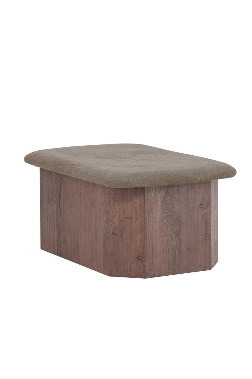 Pouf Todd mokkafarbend von Venture Home – Bild 3