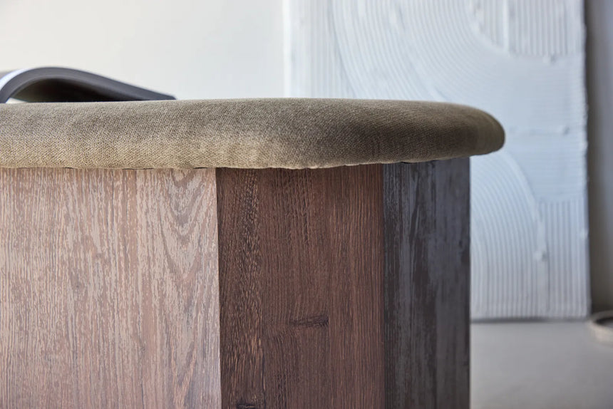 Pouf Todd mokkafarbend von Venture Home – Bild 32