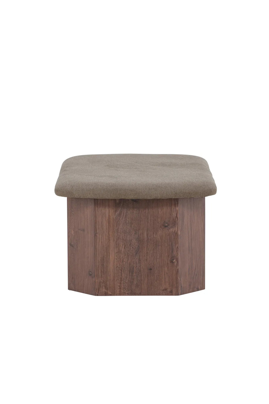 Pouf Todd mokkafarbend von Venture Home – Bild 4