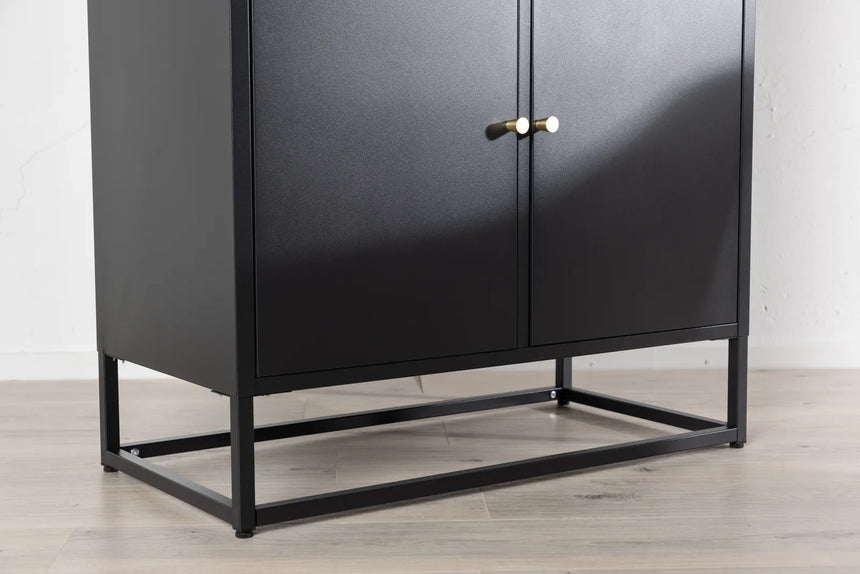 Regal Bakal aus Stahl in schwarz, 80x40x190 cm von Venture Home – Bild 39