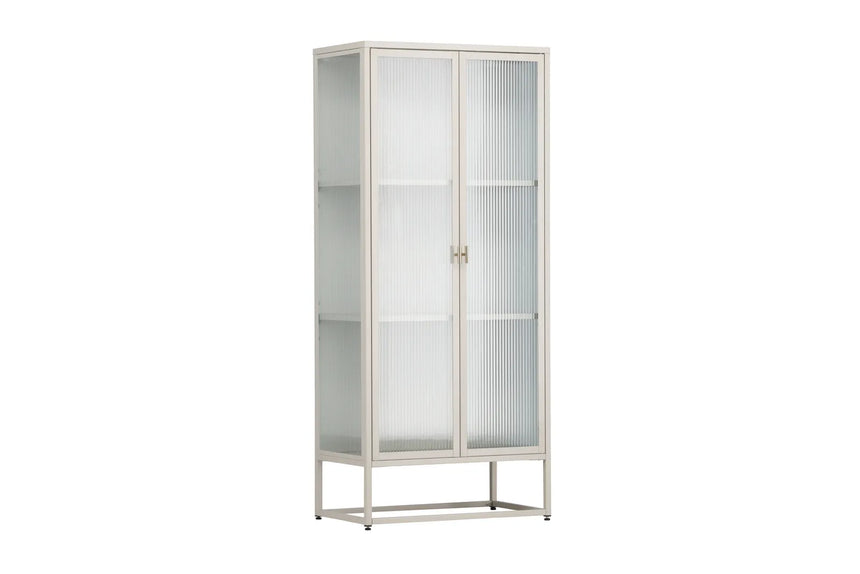 Regal Garis aus Stahl mit Glas in beige, 40x70x160 cm von Venture Home – Bild 21