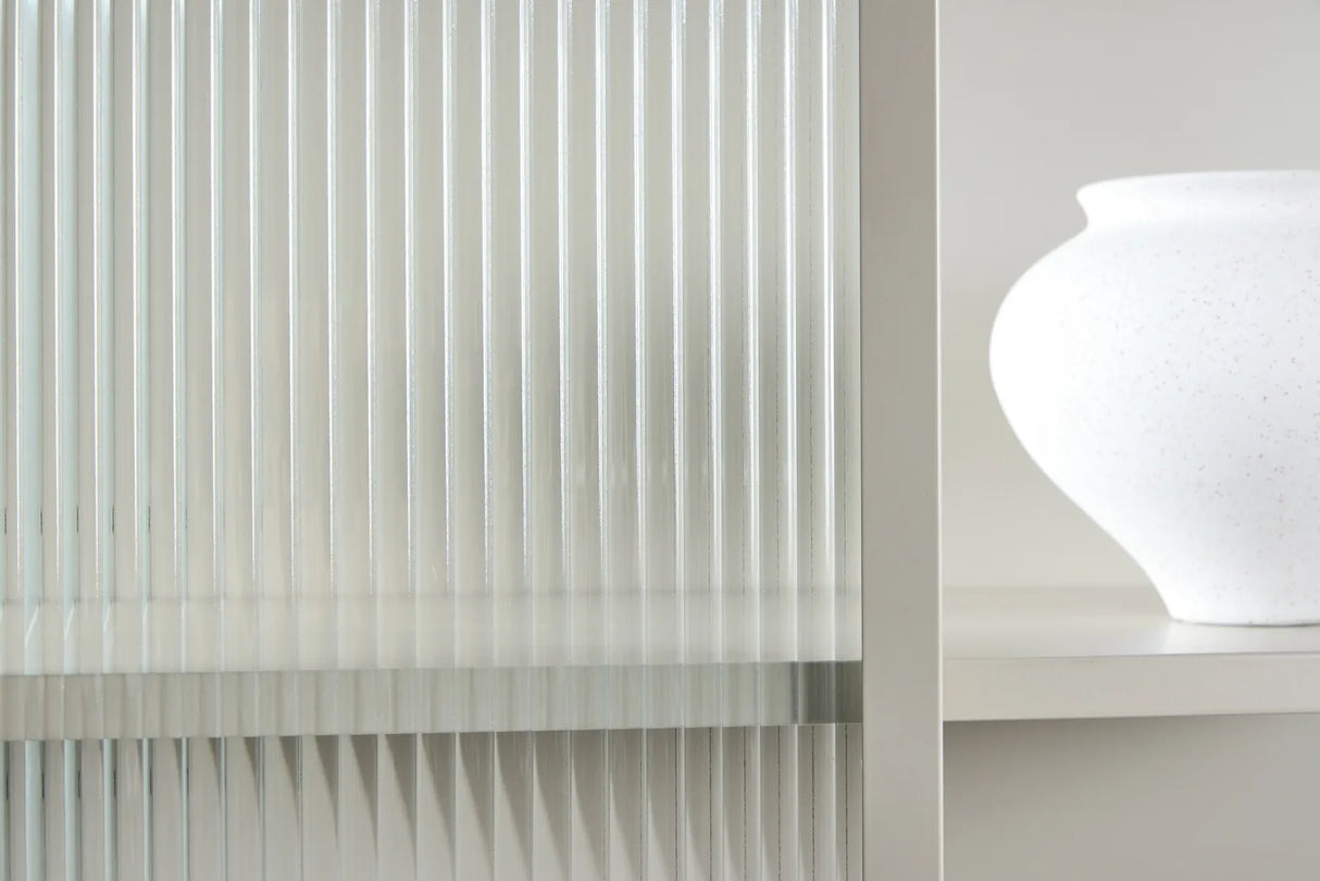 Regal Garis aus Stahl mit Glas in beige, 40x70x160 cm von Venture Home – Bild 31