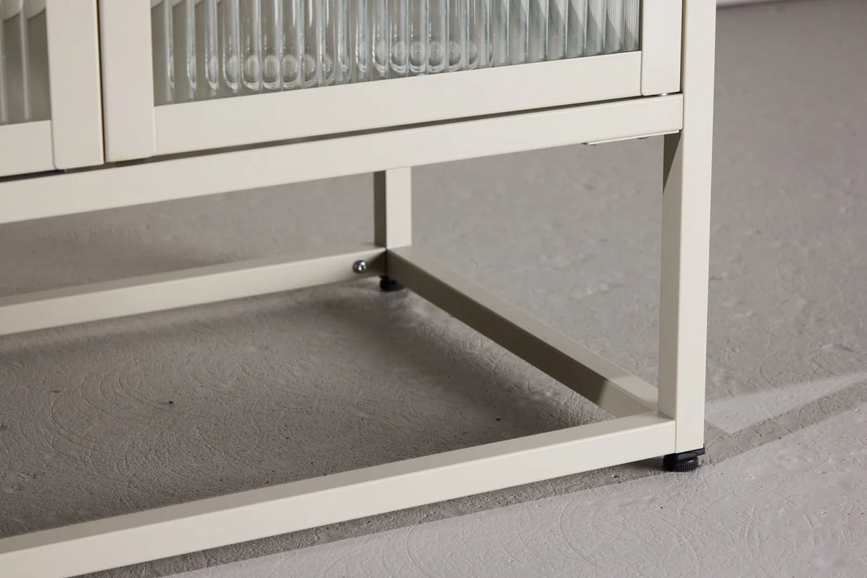 Regal Garis aus Stahl mit Glas in beige, 40x70x80 cm von Venture Home – Bild 33