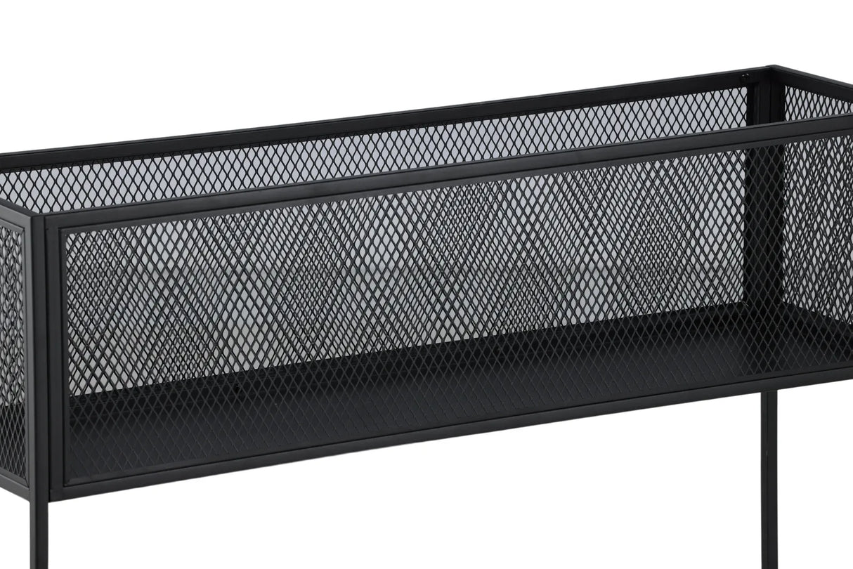 Regal Netz aus Stahl in schwarz, 30x110x80 cm von Venture Home – Bild 29