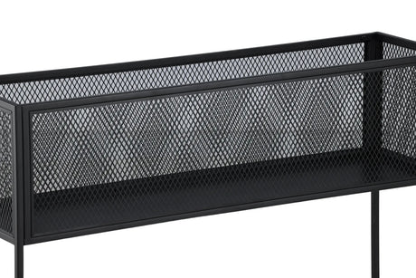 Regal Netz aus Stahl in schwarz, 30x110x80 cm von Venture Home – Bild 29