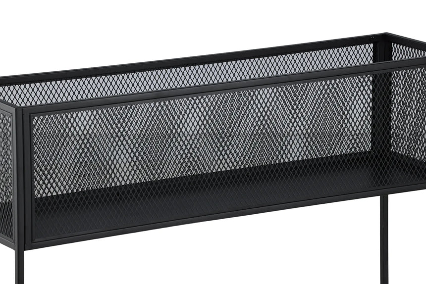 Regal Netz aus Stahl in schwarz, 30x110x80 cm von Venture Home – Bild 29