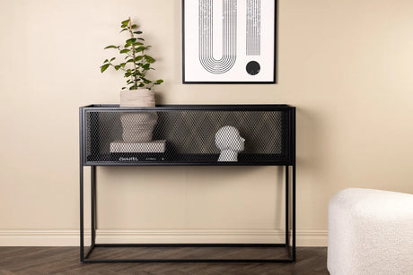 Regal Netz aus Stahl in schwarz, 30x110x80 cm von Venture Home – Bild 30