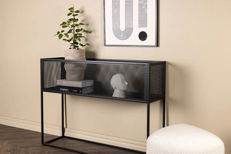 Regal Netz aus Stahl in schwarz, 30x110x80 cm von Venture Home – Bild 31