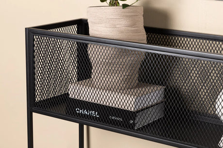 Regal Netz aus Stahl in schwarz, 30x110x80 cm von Venture Home – Bild 32