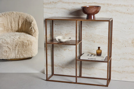 Regal Staal walnussfarbend, 26x80x81 cm von Venture Home – Bild 29