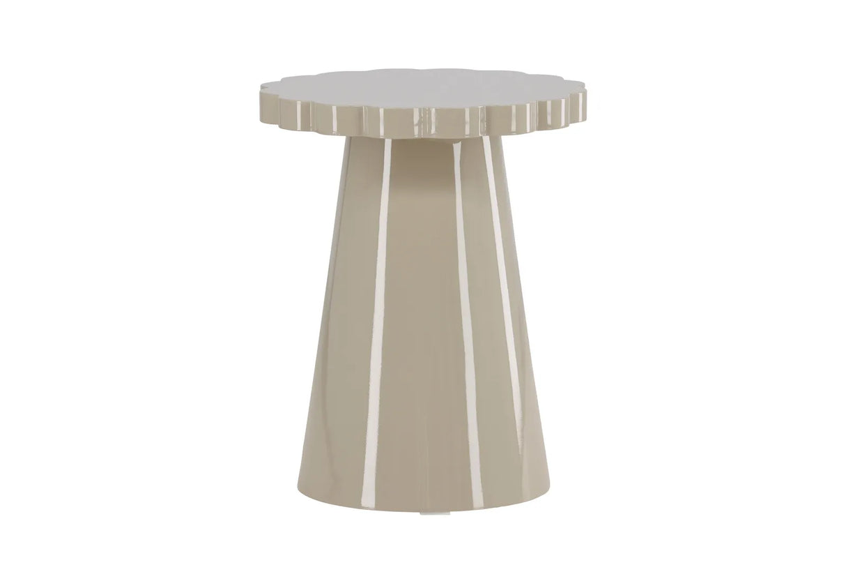 Runder Beistelltisch Krull in glänzendem beige ⌀45 von Venture Home – Bild 18