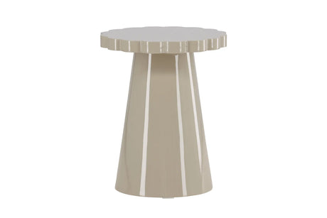 Runder Beistelltisch Krull in glänzendem beige ⌀45 von Venture Home – Bild 18