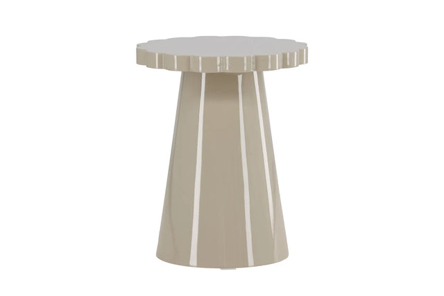 Runder Beistelltisch Krull in glänzendem beige ⌀45 von Venture Home – Bild 18