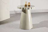 Runder Beistelltisch Krull in glänzendem beige ⌀45 von Venture Home – Bild 30