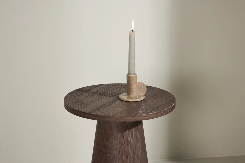 Runder Beistelltisch Lanzo mit braunen Mokkalook ⌀35 von Venture Home – Bild 29