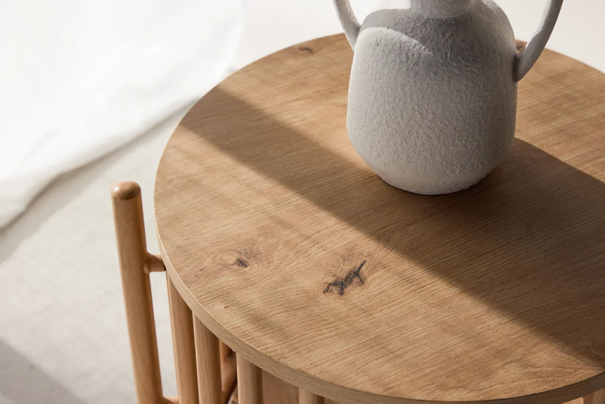 Runder Beistelltisch Rubbo naturfarbend ⌀45 von Venture Home – Bild 31