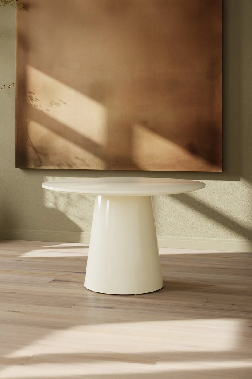 Runder Esstisch Lanzo in glänzendem beige ø120 von Venture Home – Bild 2