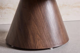 Runder Pouf mit mokkafarbenen Bein und dunkelgrünem Sitz ⌀48 von Venture Home – Bild 31