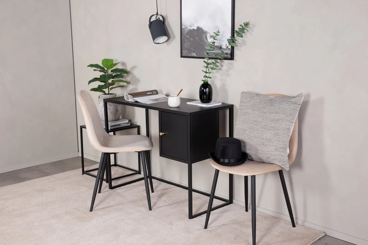 Schreibtisch Bakal aus Stahl in schwarz, 45x95x50 cm von Venture Home – Bild 6