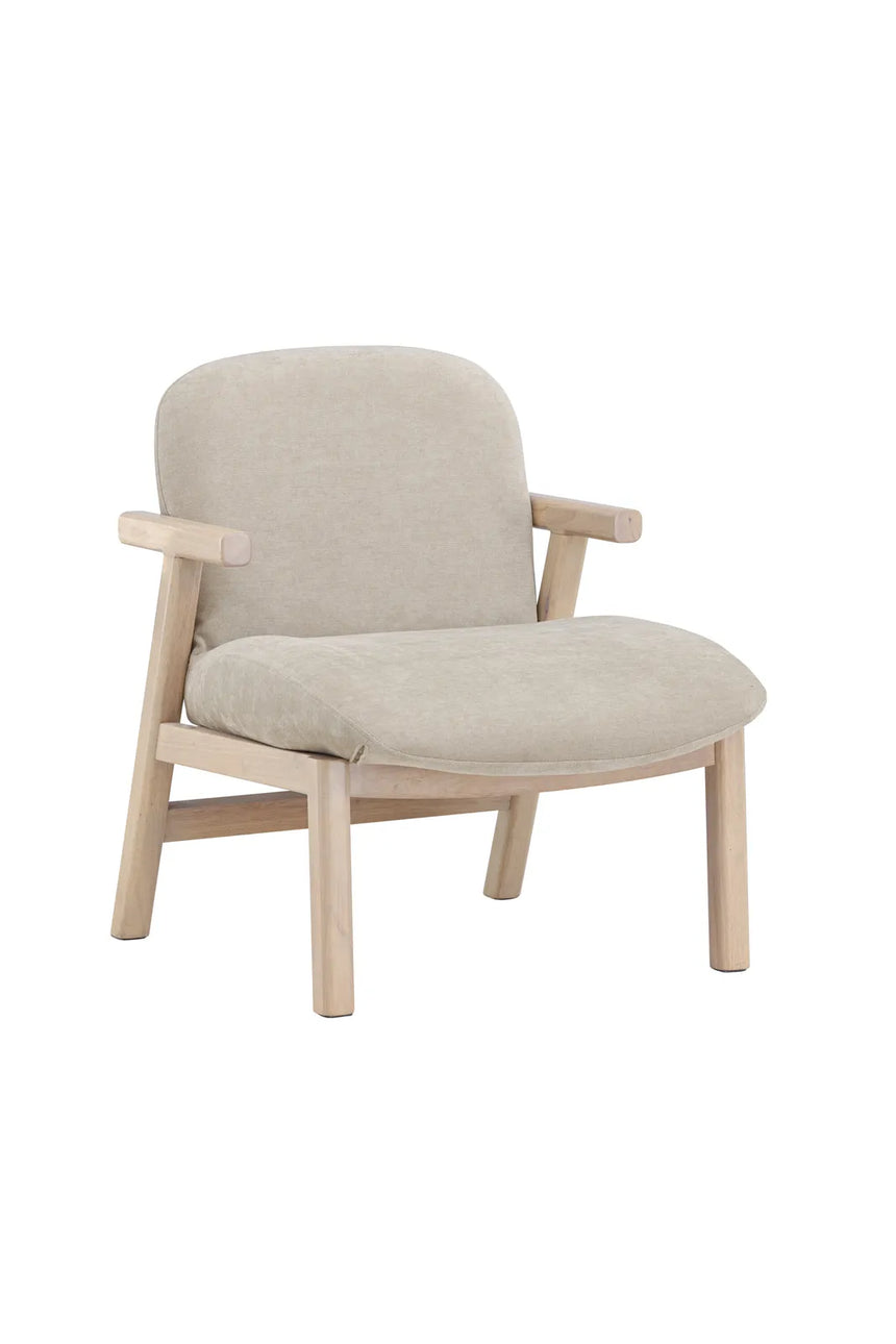Sessel Rile aus Gummiholz in tünchenfarbenem Beige von Venture Home – Bild 3