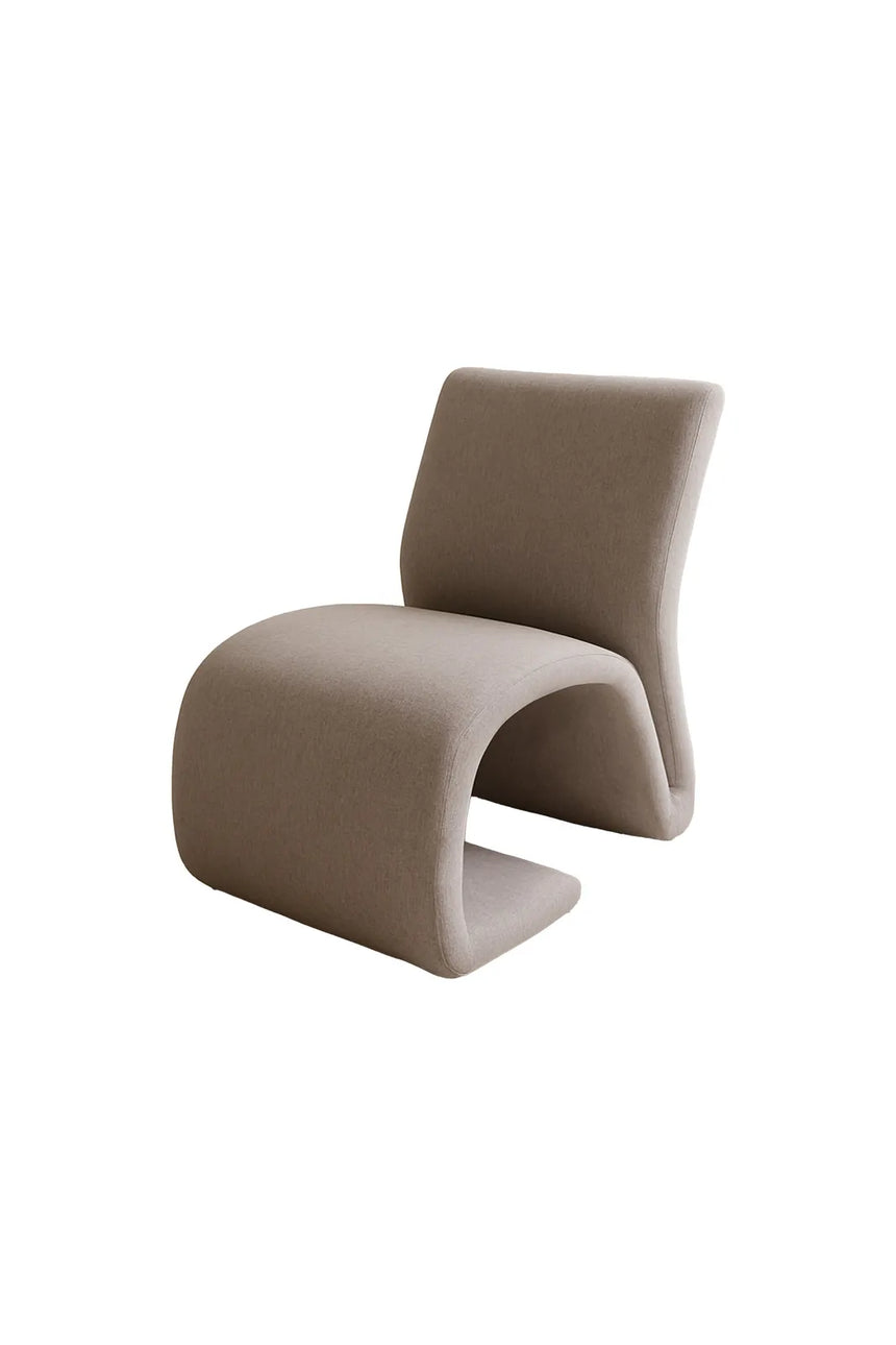 Sessel Rulls aus cremefarbenen Leinen von Venture Home – Bild 1