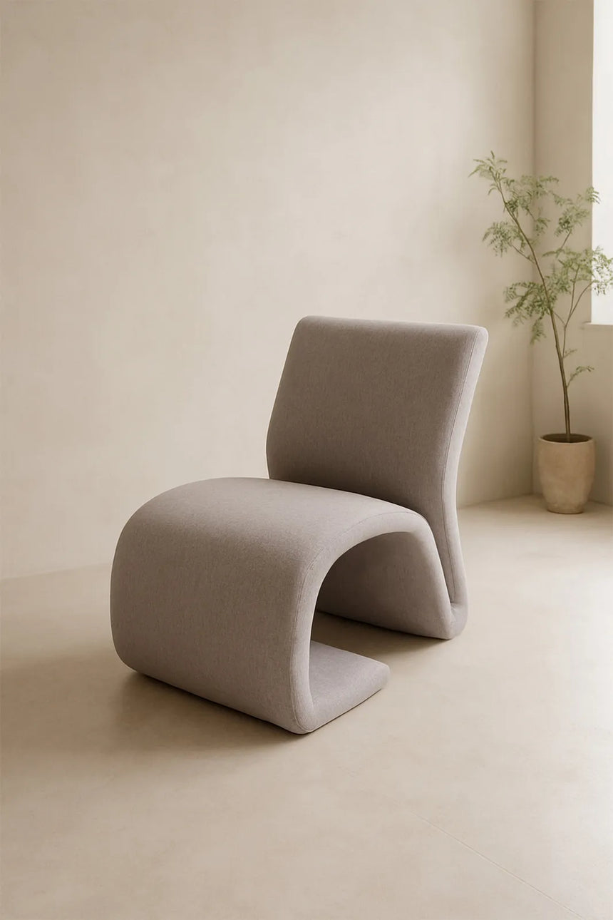 Sessel Rulls aus cremefarbenen Leinen von Venture Home – Bild 2